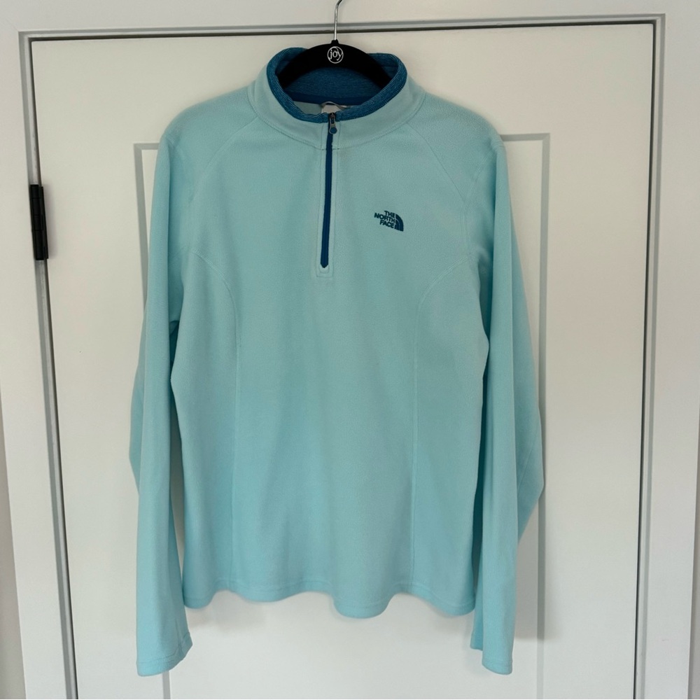 The North Face | Women’s 1/4 Zip Fleece Top | Size L | Light Blue